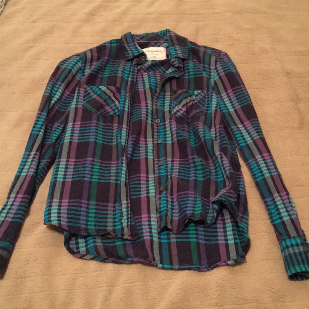 Aeropostale plaid blouse